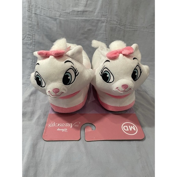 NEW Walt Disney - The Aristocats - Marie - 3D Full Foot Slippers Women Size M - Picture 2 of 4